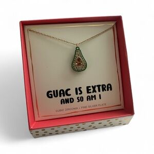 Source Unknown Green and Gold Avocado Necklace